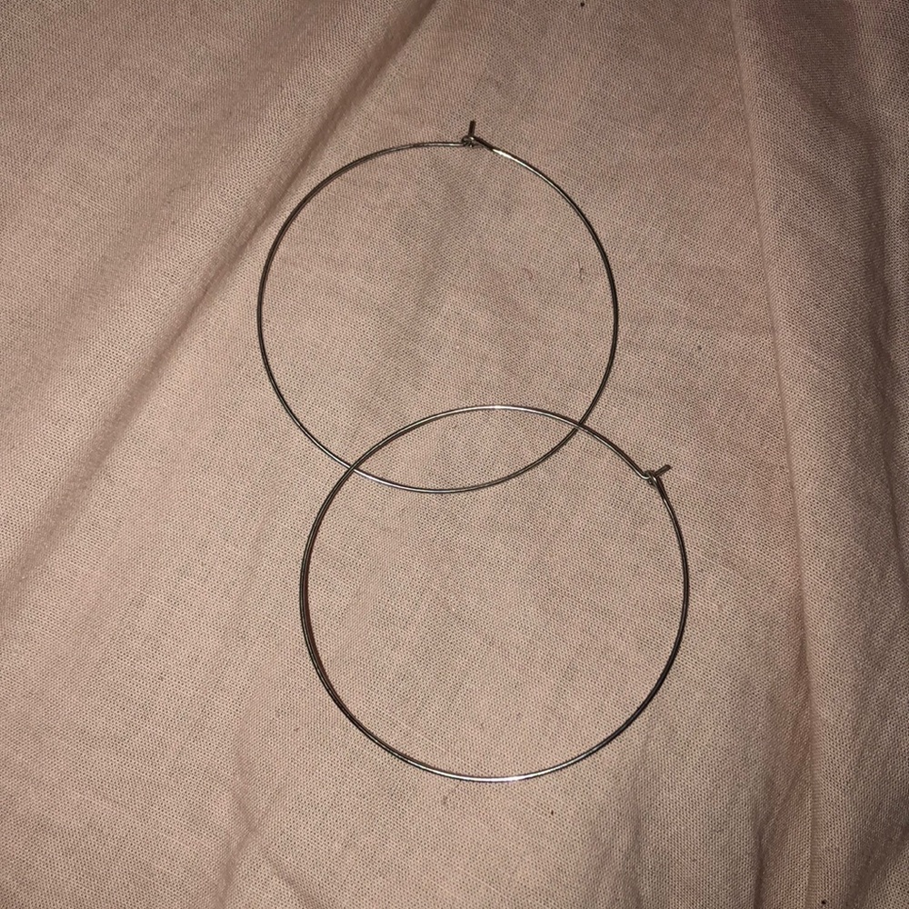 Skinny Silver Hoops